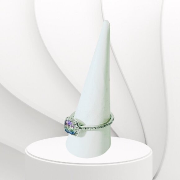 BP STERLING CLUB LAB CREATED BLUE/PURPLE BI COLOR ALEXANDRITE RING (Size 10) - Picture 4 of 7